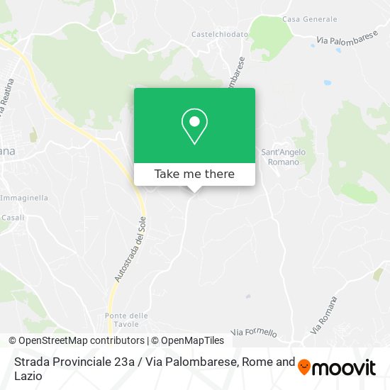 Strada Provinciale 23a / Via Palombarese map