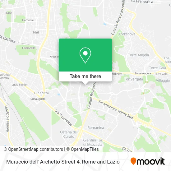 Muraccio dell' Archetto Street 4 map