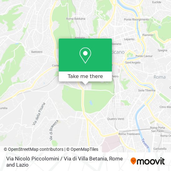 Via Nicolò Piccolomini / Via di Villa Betania map