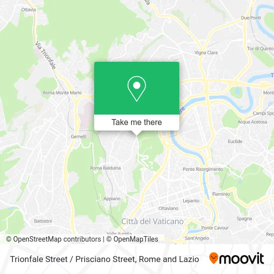 Trionfale Street / Prisciano Street map