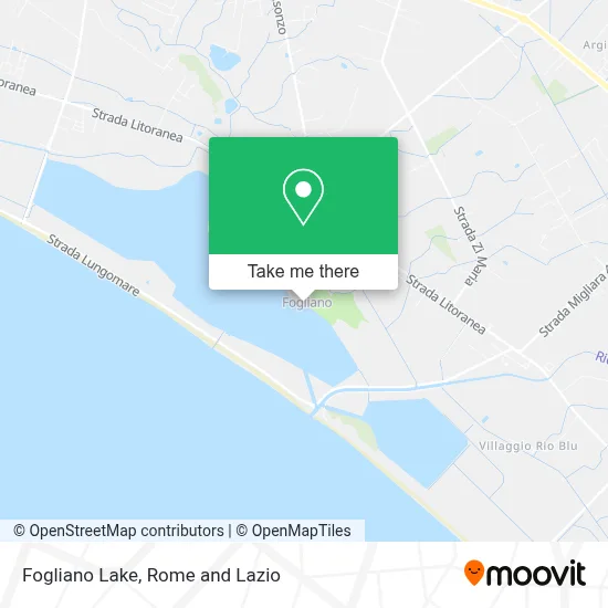 Fogliano Lake map