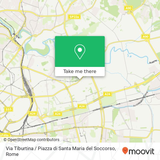 Via Tiburtina / Piazza di Santa Maria del Soccorso map