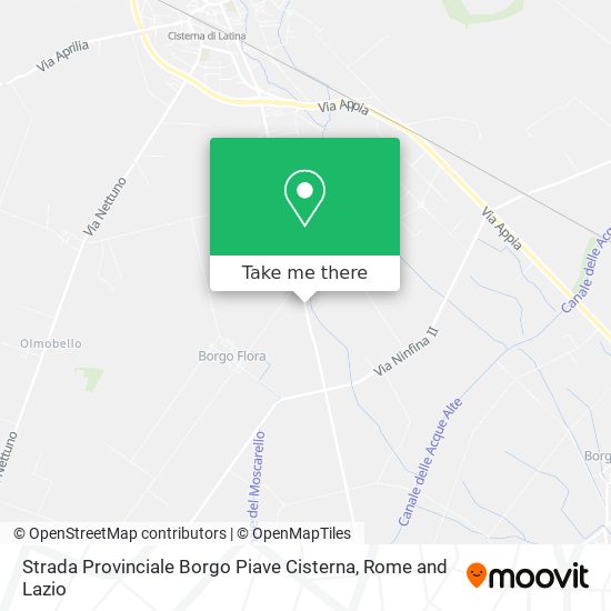 Strada Provinciale Borgo Piave Cisterna map