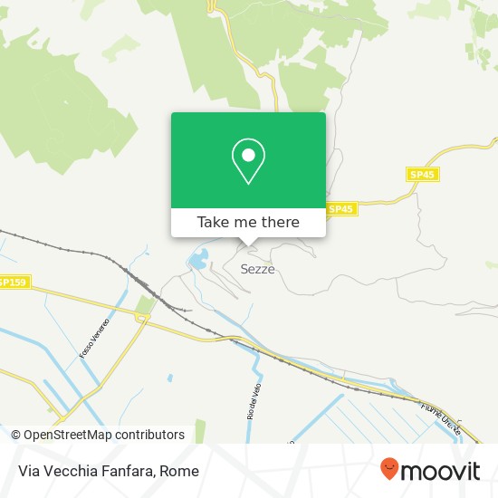 Via Vecchia Fanfara map
