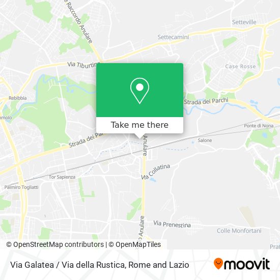 Via Galatea / Via della Rustica map