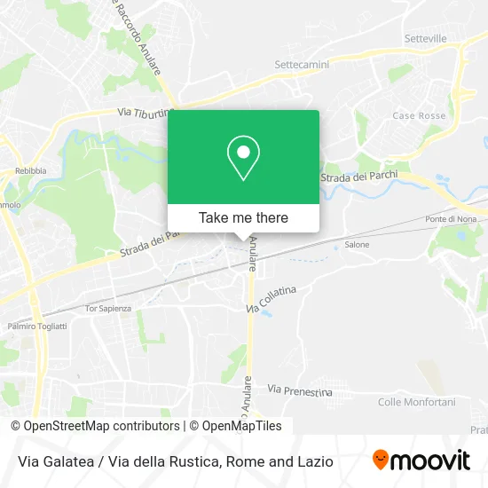 Via Galatea / Via della Rustica map