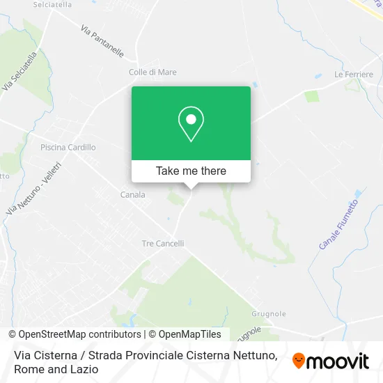 Cisterna Street / Cisterna Nettuno Provincial Road map