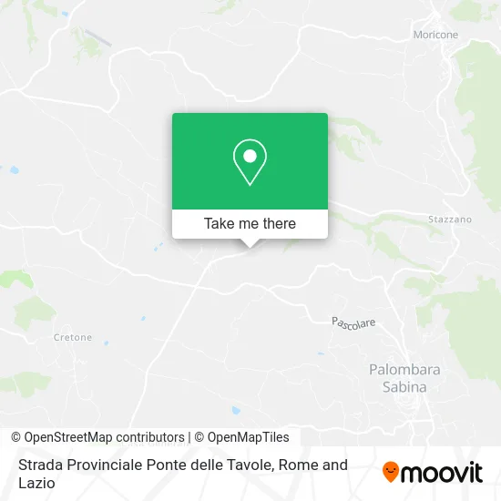 Ponte delle Tavole Provincial Road map