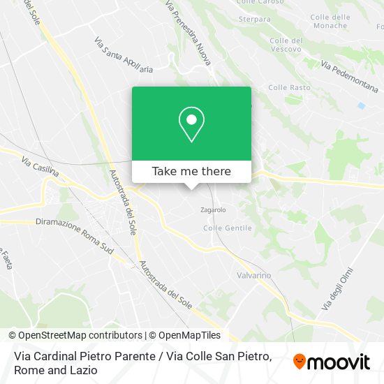 Via Cardinal Pietro Parente / Via Colle San Pietro map