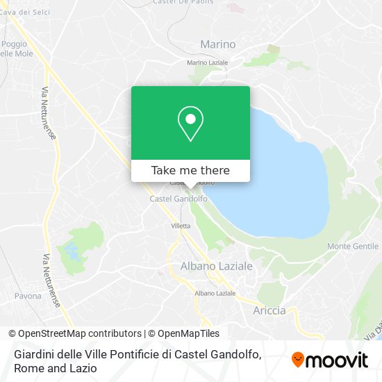 Giardini delle Ville Pontificie di Castel Gandolfo map
