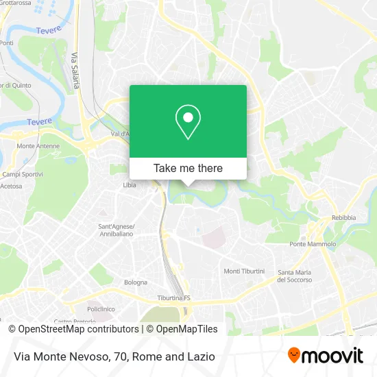 Via Monte Nevoso, 70 map