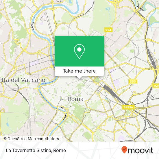 La Tavernetta Sistina map