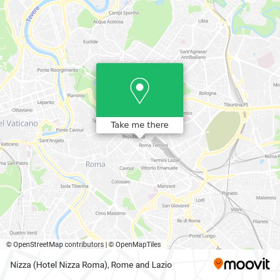 Nizza (Hotel Nizza Roma) map