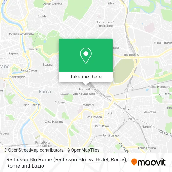Radisson Blu Rome map