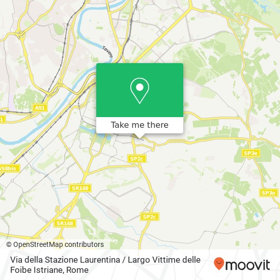 Via della Stazione Laurentina / Largo Vittime delle Foibe Istriane map