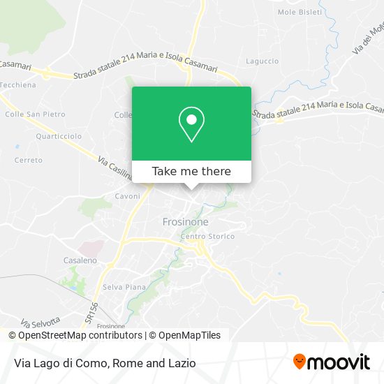 Via Lago di Como map