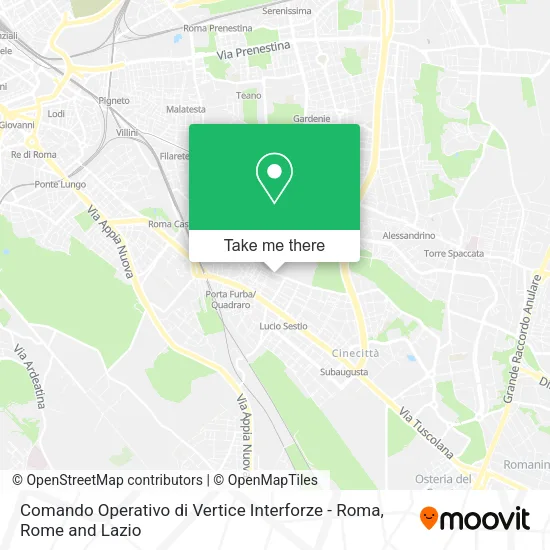 Comando Operativo di Vertice Interforze - Roma map
