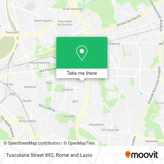 Tuscolana Street 892 map