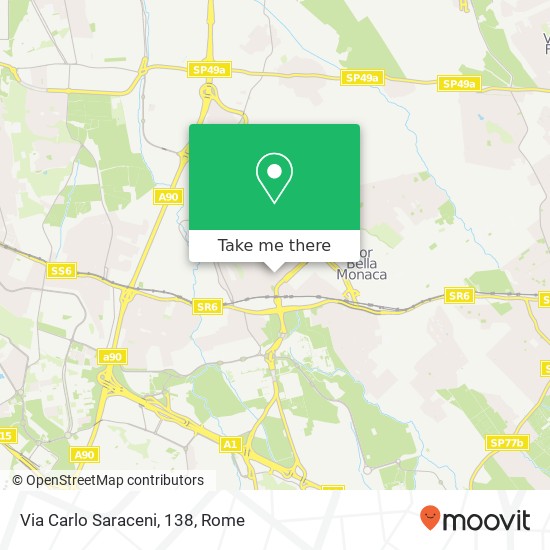 Via Carlo Saraceni, 138 map