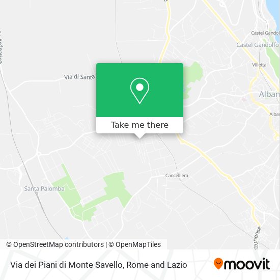 Via dei Piani di Monte Savello map