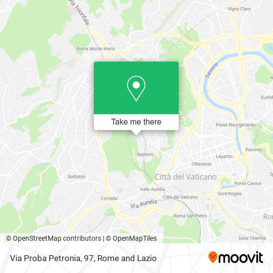 Via Proba Petronia, 97 map