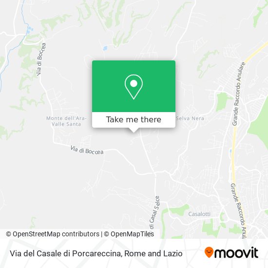 Via del Casale di Porcareccina map