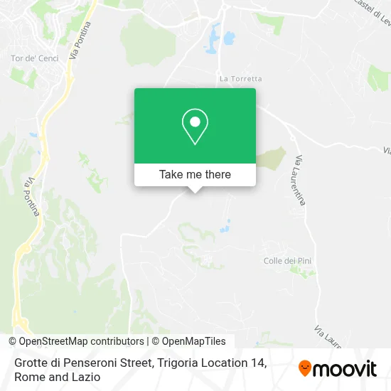 Grotte di Penseroni Street, Trigoria Location 14 map