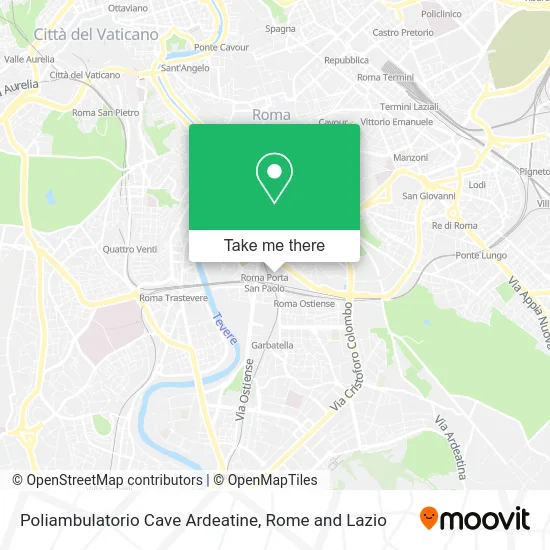 Cave Ardeatine Polyclinic map