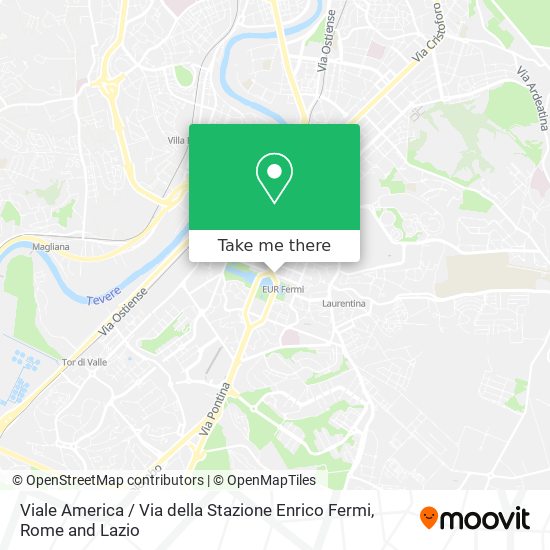 Viale America / Via della Stazione Enrico Fermi map