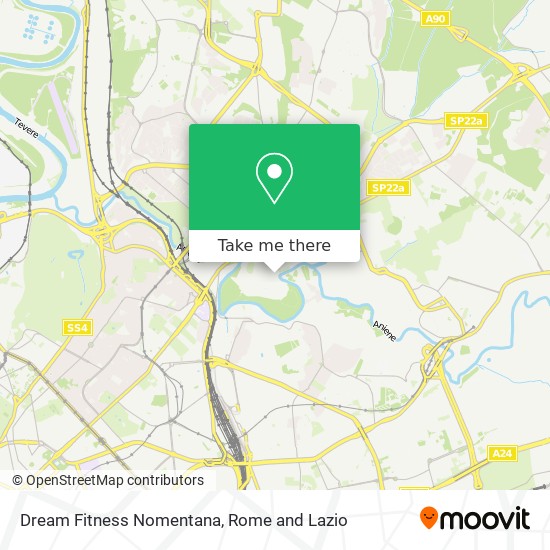 Dream Fitness Nomentana map