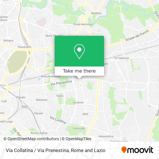 Via Collatina / Via Prenestina map