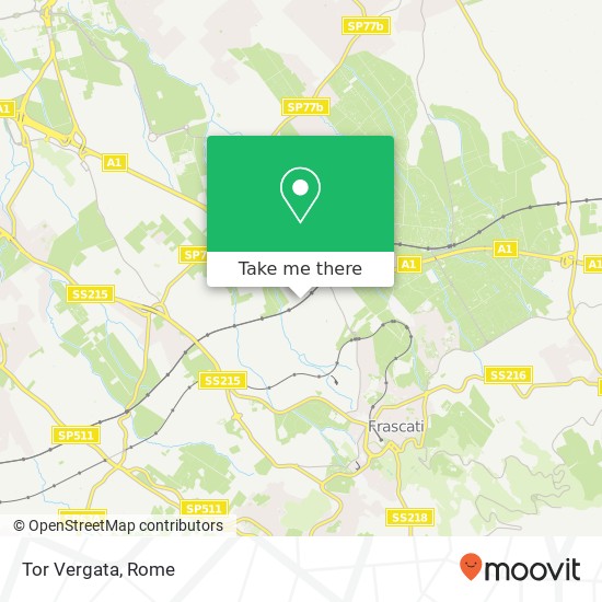 Tor Vergata map
