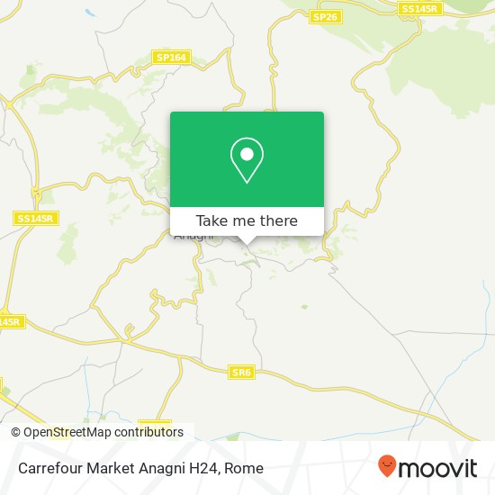 Carrefour Market Anagni H24 map