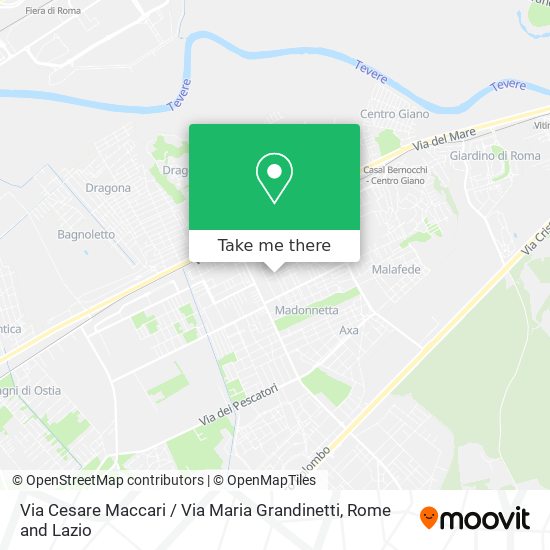 Via Cesare Maccari / Via Maria Grandinetti map
