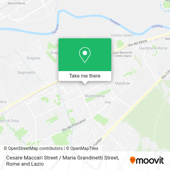 Cesare Maccari Street / Maria Grandinetti Street map