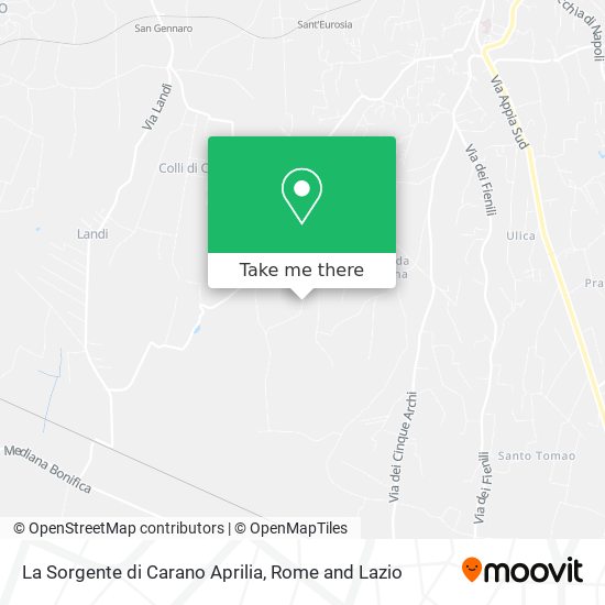 La Sorgente di Carano Aprilia map