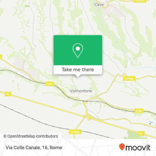 Via Colle Canale, 16 map