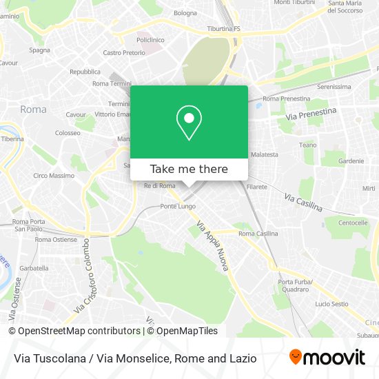 Via Tuscolana / Via Monselice map