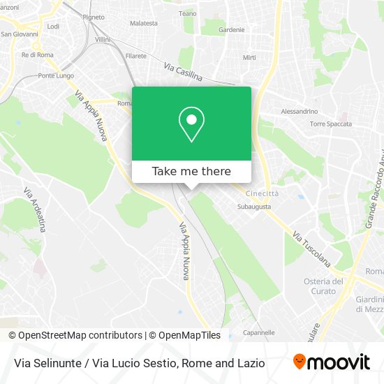 Via Selinunte / Via Lucio Sestio map