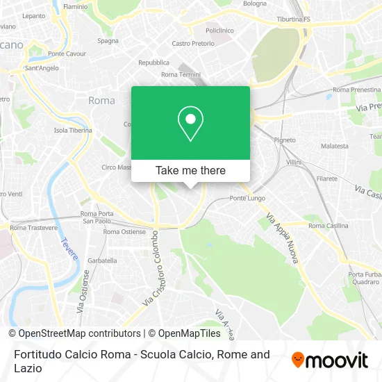 Fortitudo Football Club Rome - Football School map