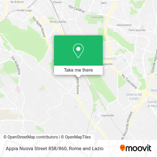 Appia Nuova Street 858/860 map
