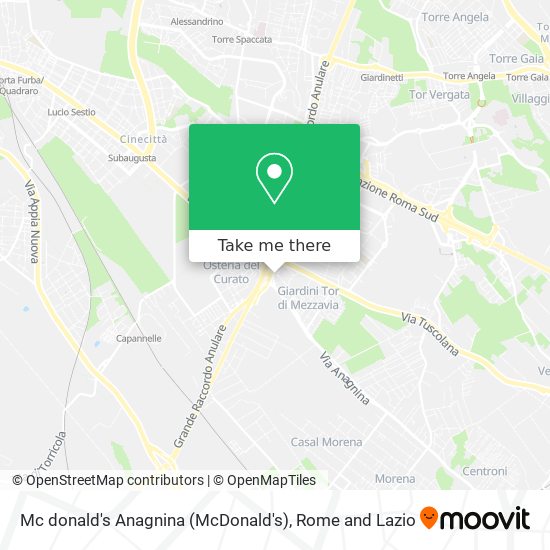 Mc donald's Anagnina (McDonald's) map