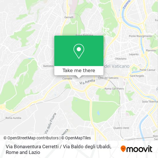Via Bonaventura Cerretti / Via Baldo degli Ubaldi map