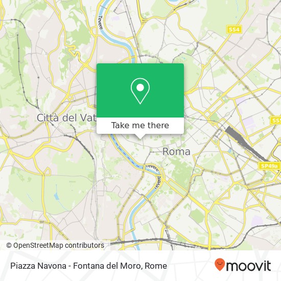 Piazza Navona - Fontana del Moro map