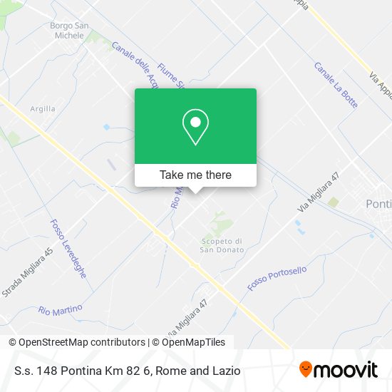 S.s. 148 Pontina Km 82 6 map