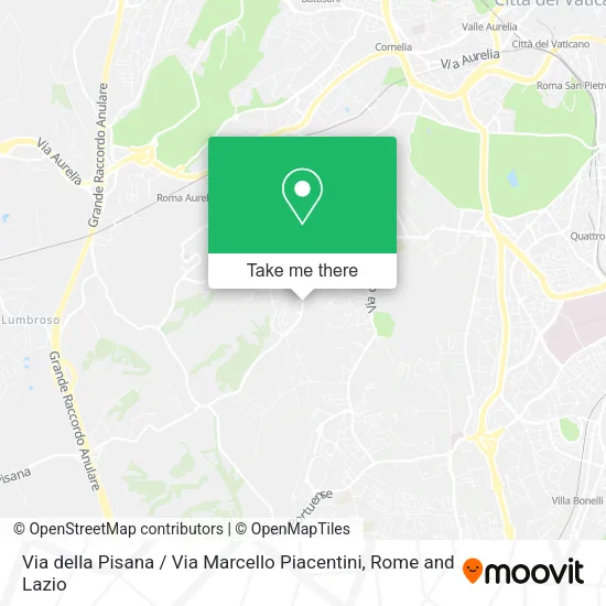 Via della Pisana / Via Marcello Piacentini map