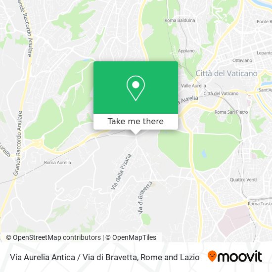 Via Aurelia Antica / Via di Bravetta map