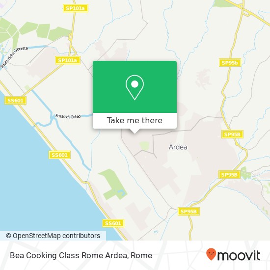 Bea Cooking Class Rome Ardea map