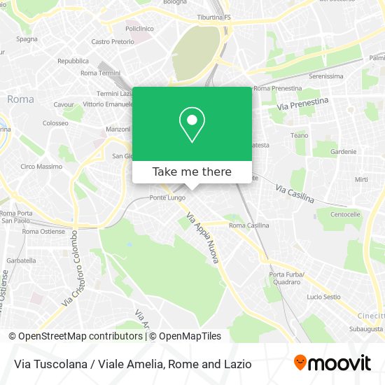 Via Tuscolana / Viale Amelia map