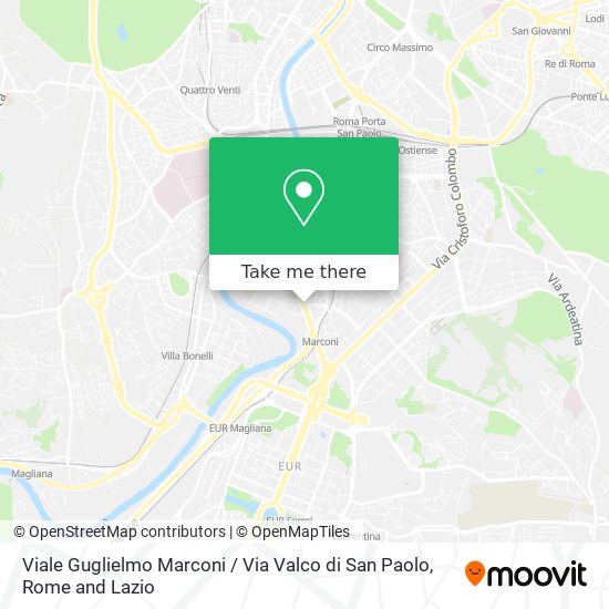 Viale Guglielmo Marconi / Via Valco di San Paolo map